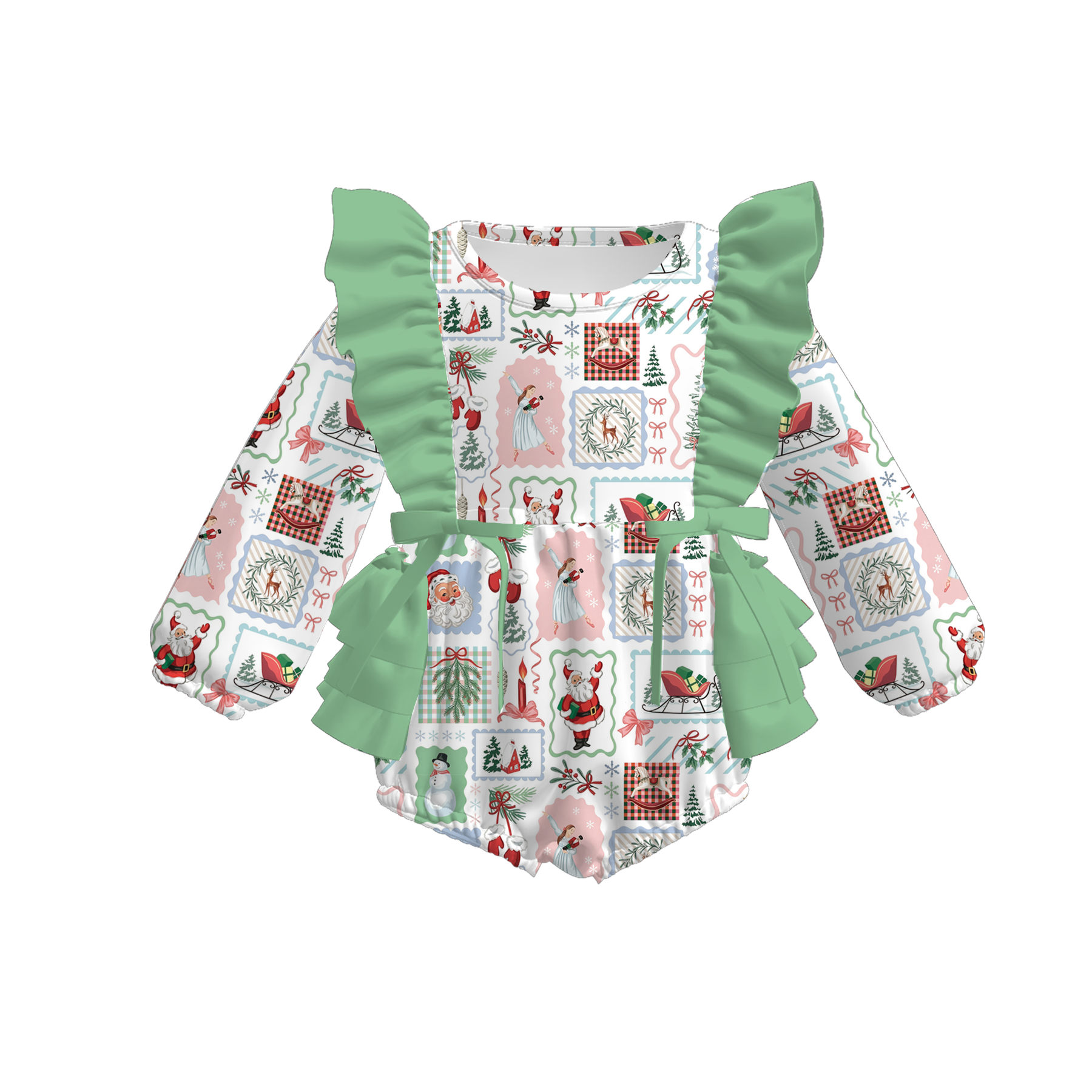 （Pre Order）Sisters Christmas Print Dress&Romper