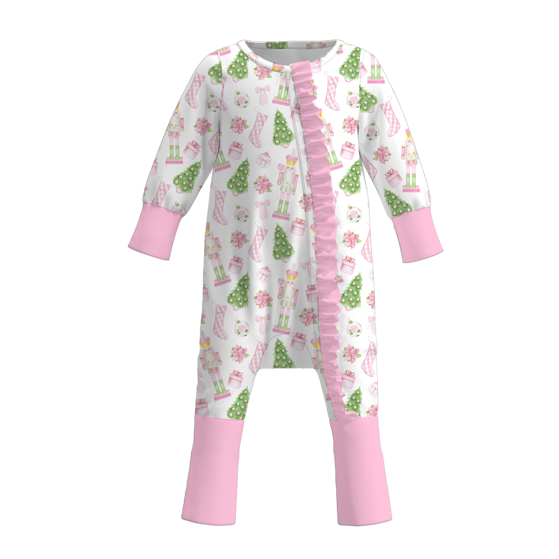 （Pre Order）Sisters Christmas Print Dress,Set&Romper