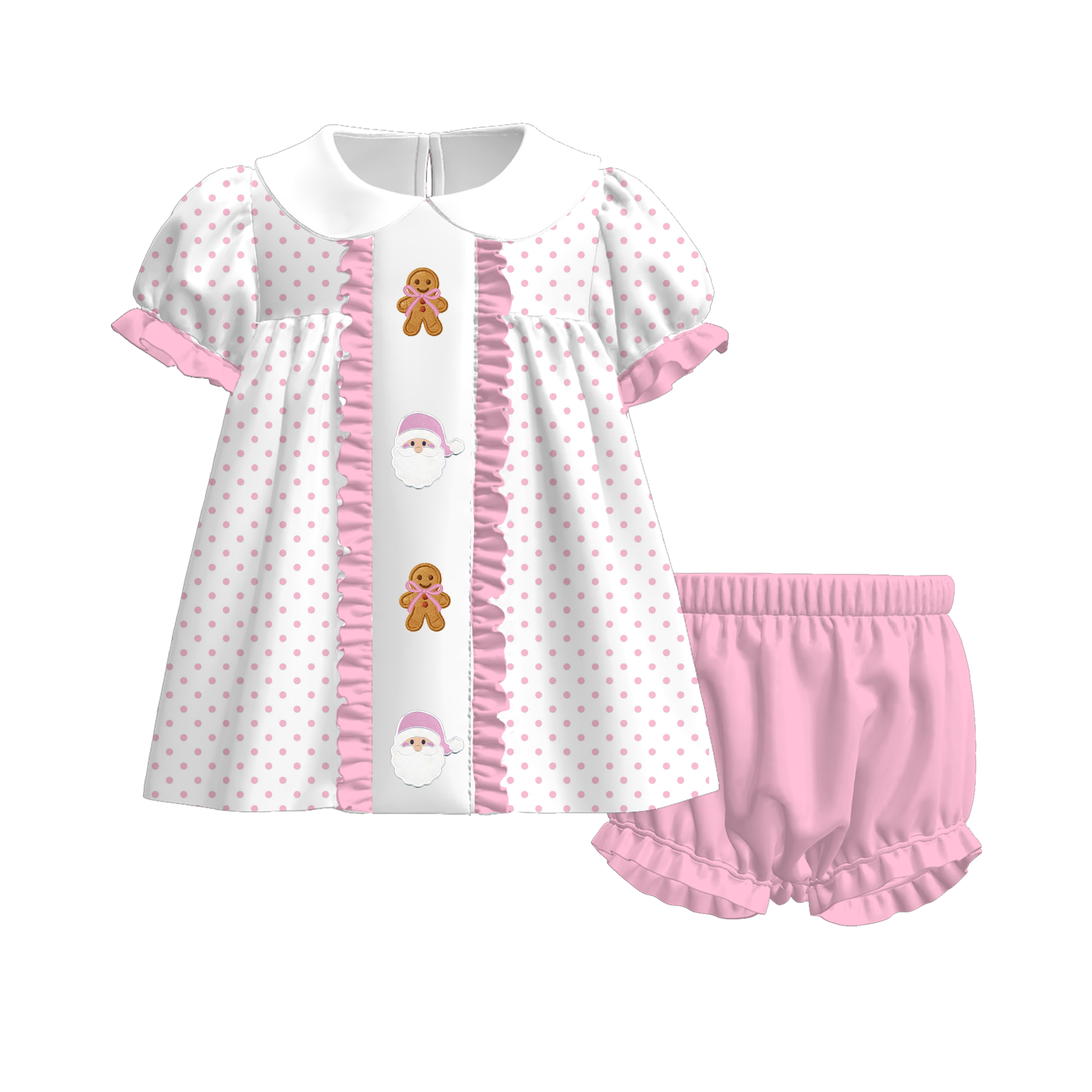 （Pre Order）Sisters Christmas Embroidery Dress&Romper