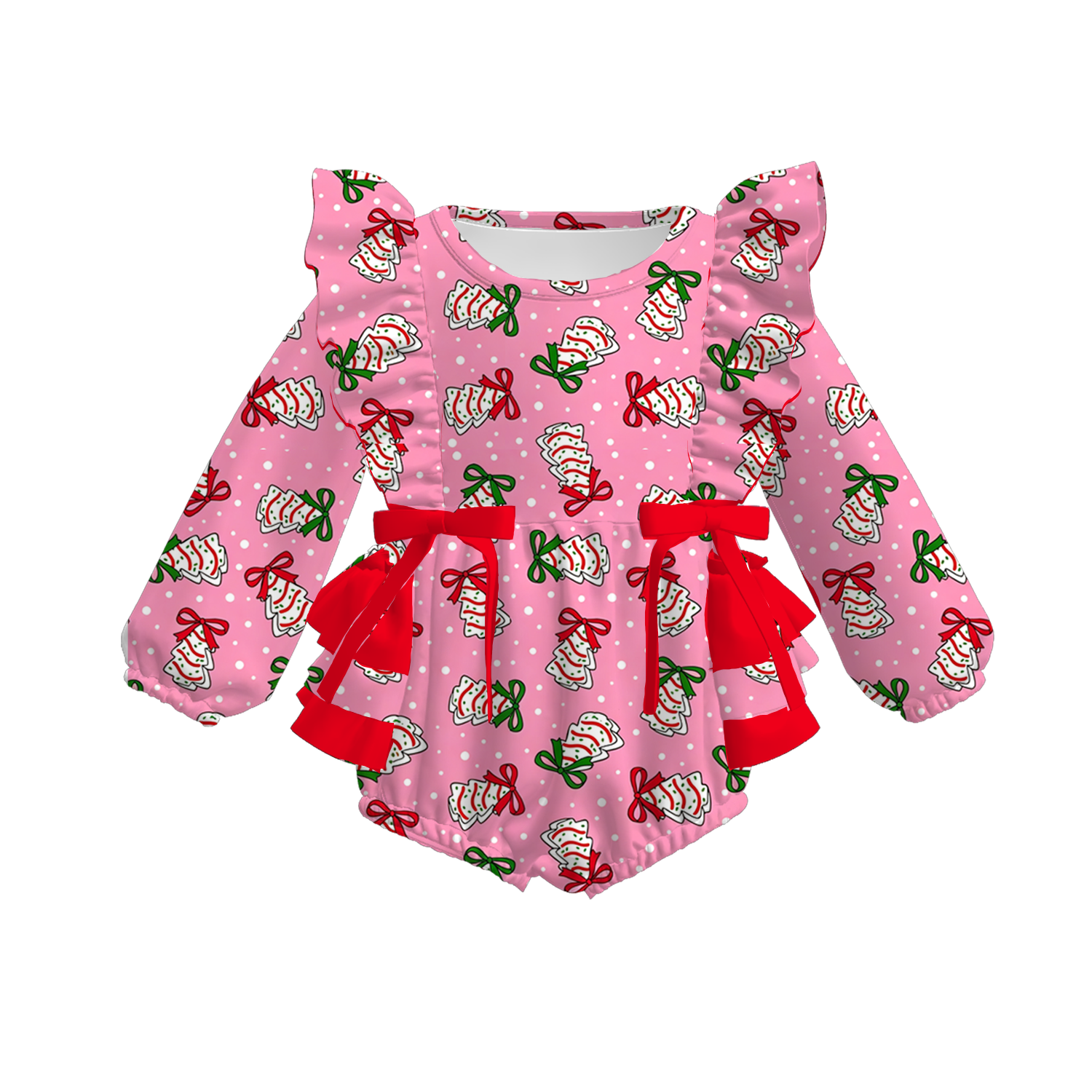 （Pre Order）Sisters Christmas Print Dress,Set&Romper