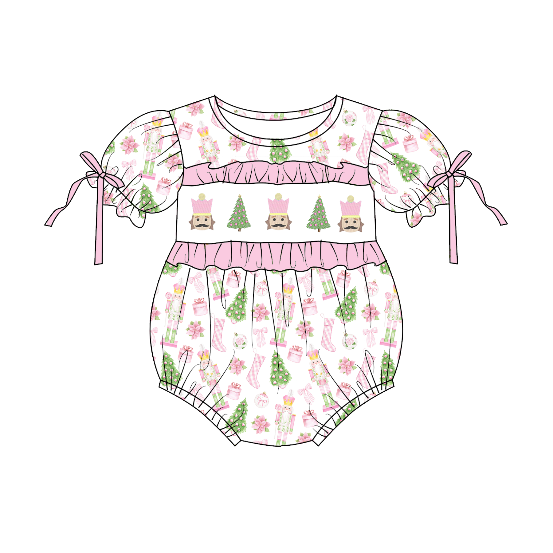 （Weekly Pre-Order）Sisters Christmas Embroidery Smocked Dress,Set&Romper（Ends 8.23）