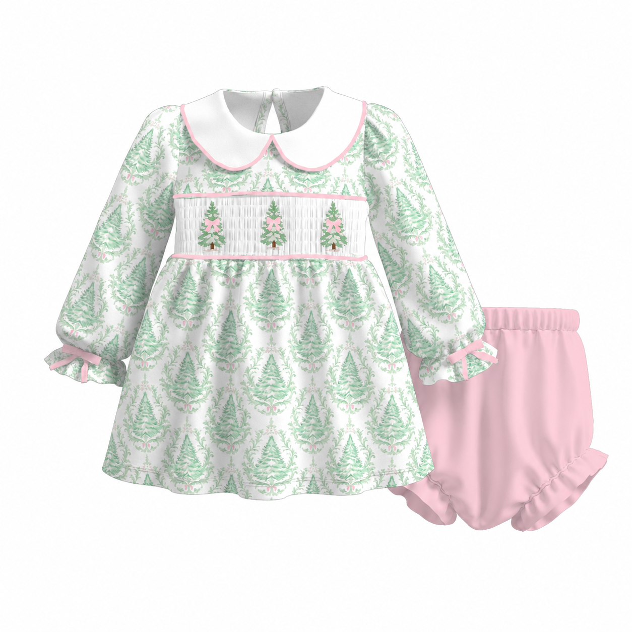 （Weekly Pre-Order）Sisters Christmas Embroidery Smocked Dress,Set&Romper（Ends 8.23）