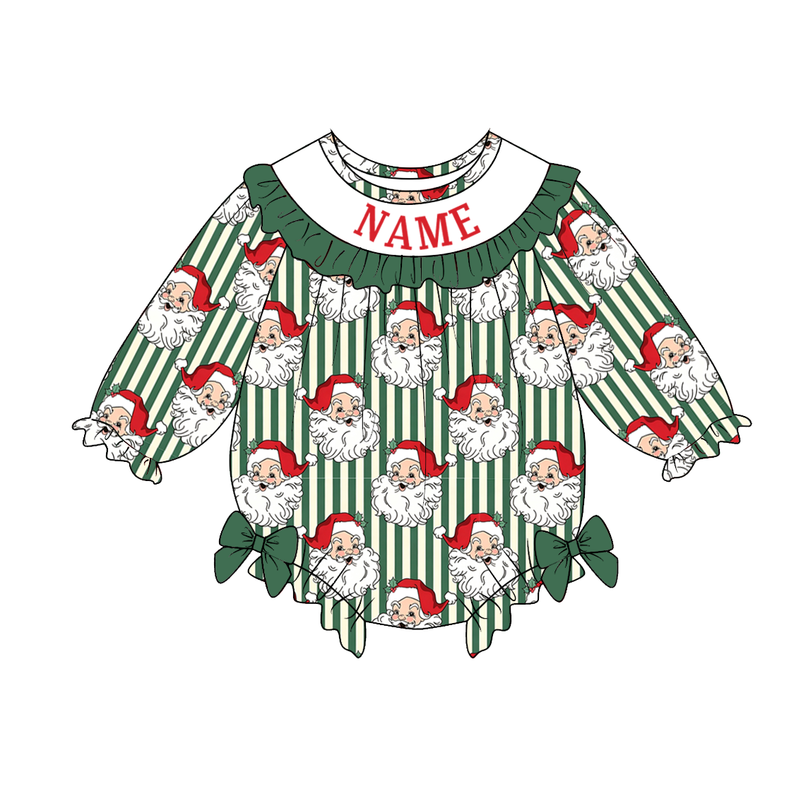 （Pre Order）Siblings Christmas Embroidery Smocked Dress,Set&Romper
