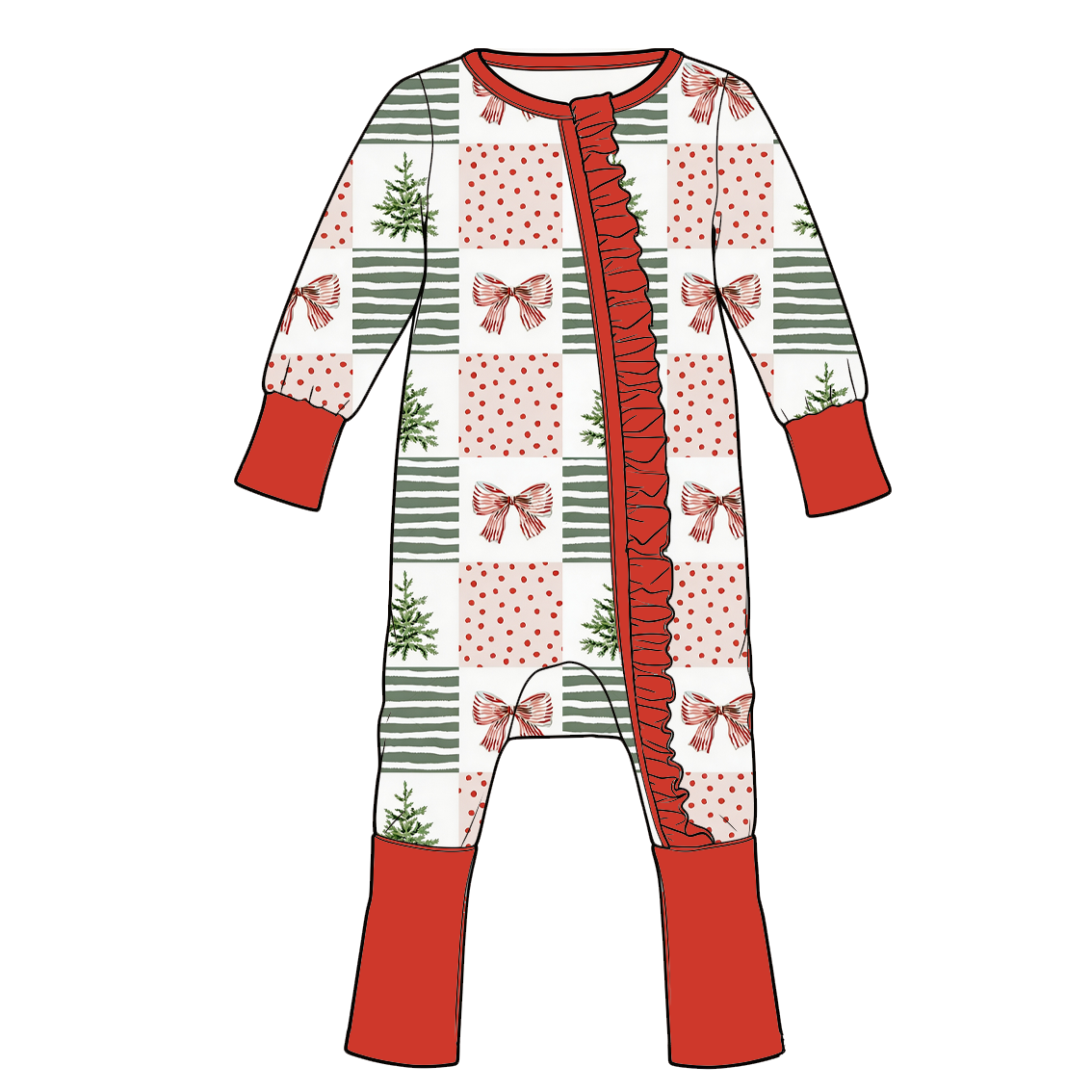 （Pre Order）Toddler Girls Fall&Winter Print Romper