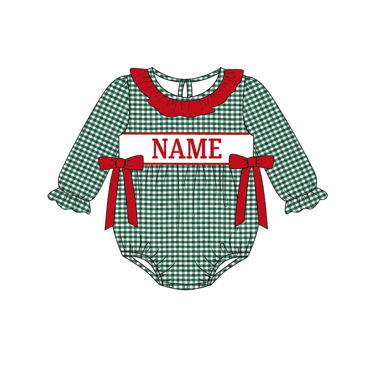 （Pre Order）Siblings Christmas Embroidery Smocked Dress,Set&Romper
