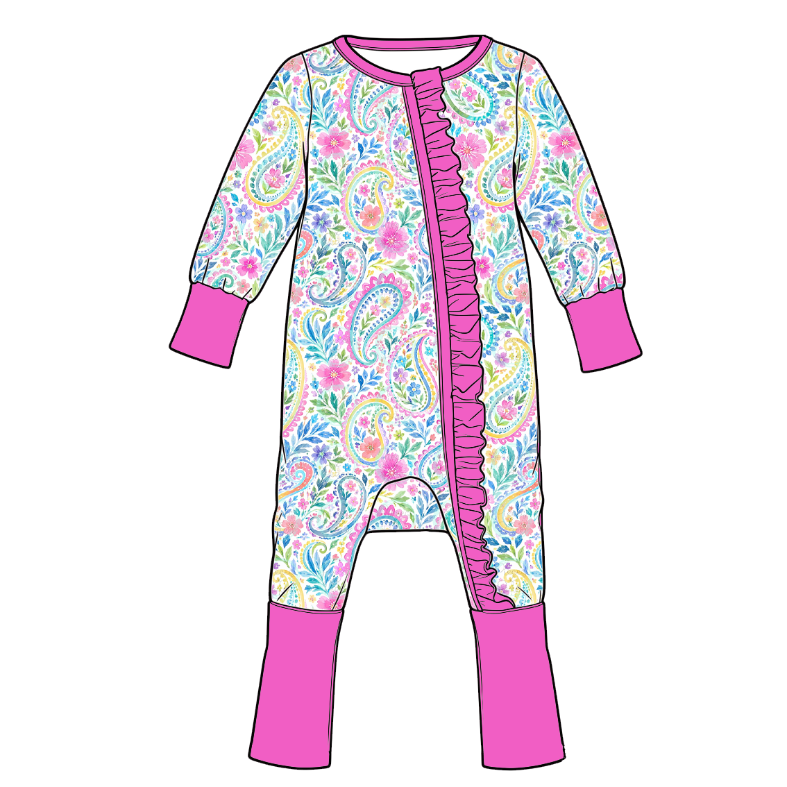 （Pre Order）Sisters Fall Floral Print Dress&Romper