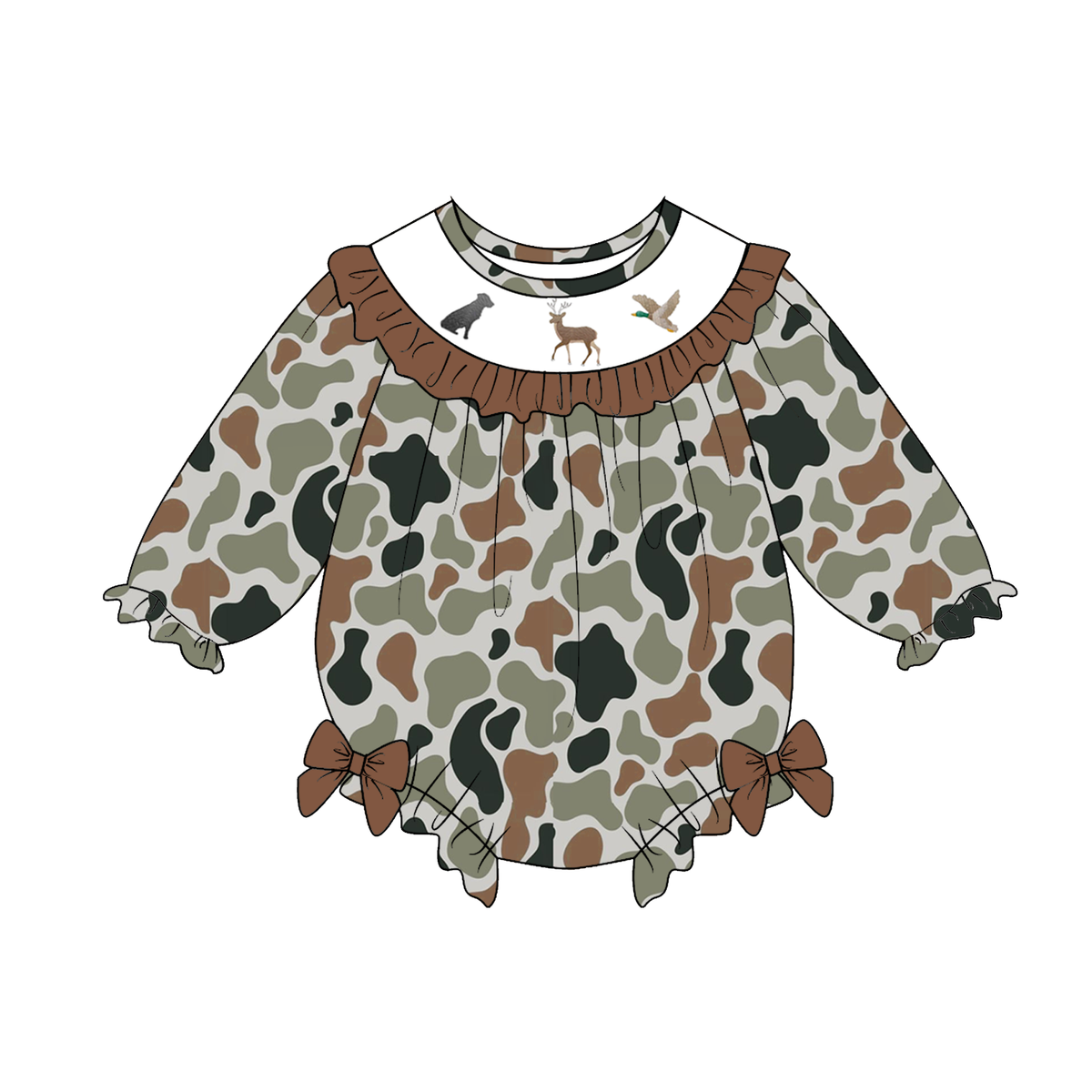 （Weekly Pre-Order）Siblings Camouflage Embroidery Smocked Dress,Set&Romper（Ends 10.18）