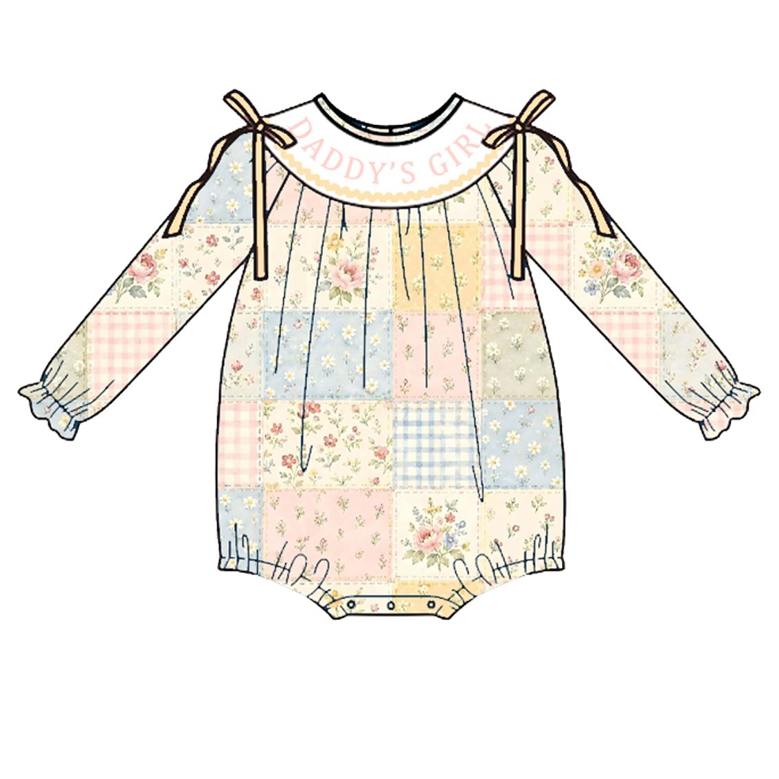 （Weekly Pre-Order）Sisters Spring&Summer DADDYS GIRL Embroidery Smocked Dress,Set&Romper（Ends 10.28）