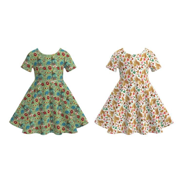 （Pre Order）Girls Castle Print Dress
