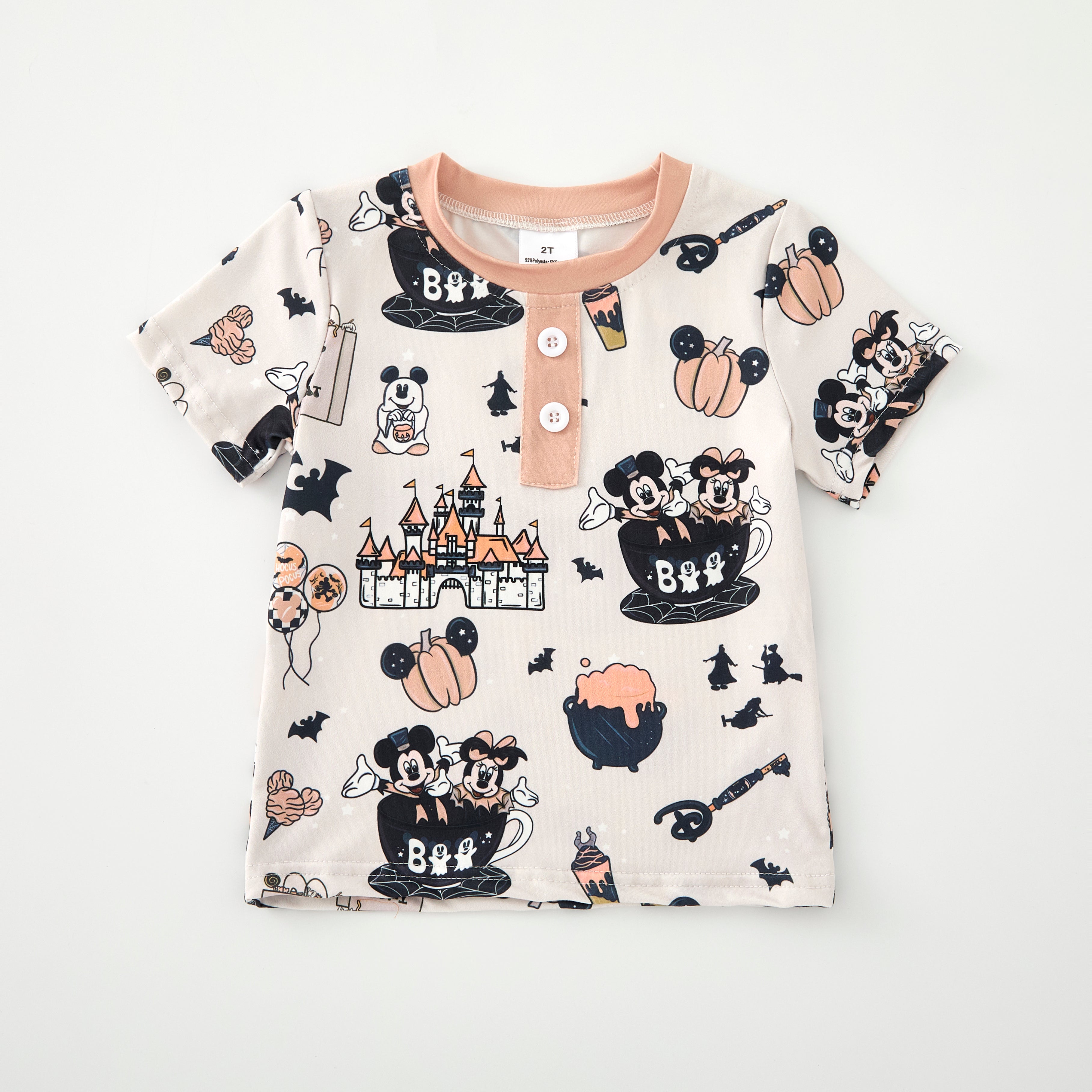 （Pre Order）Boys Halloween Cartoon Print T-shirt