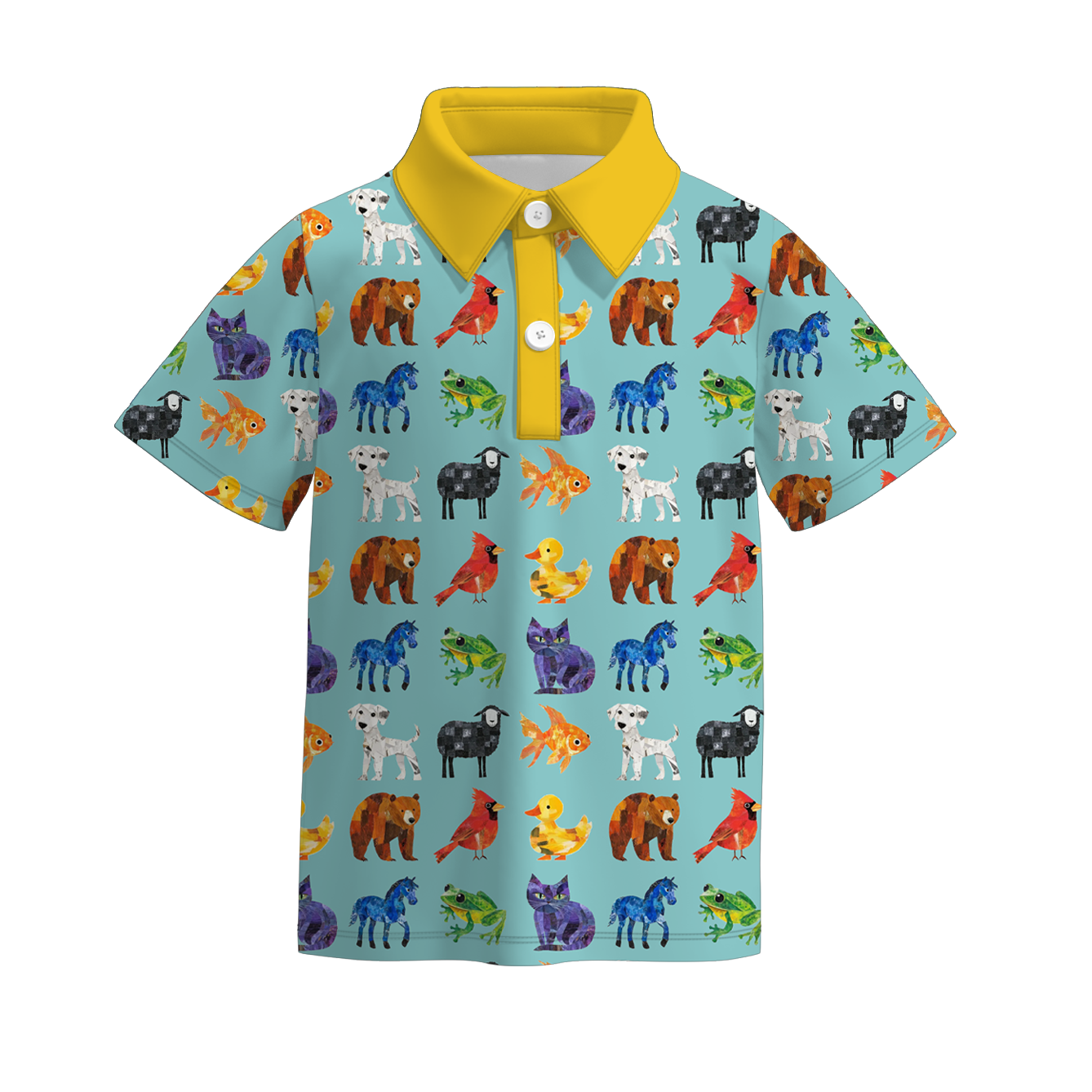 （Pre Order）Boys Spring and Summer Brown Bear Print Top