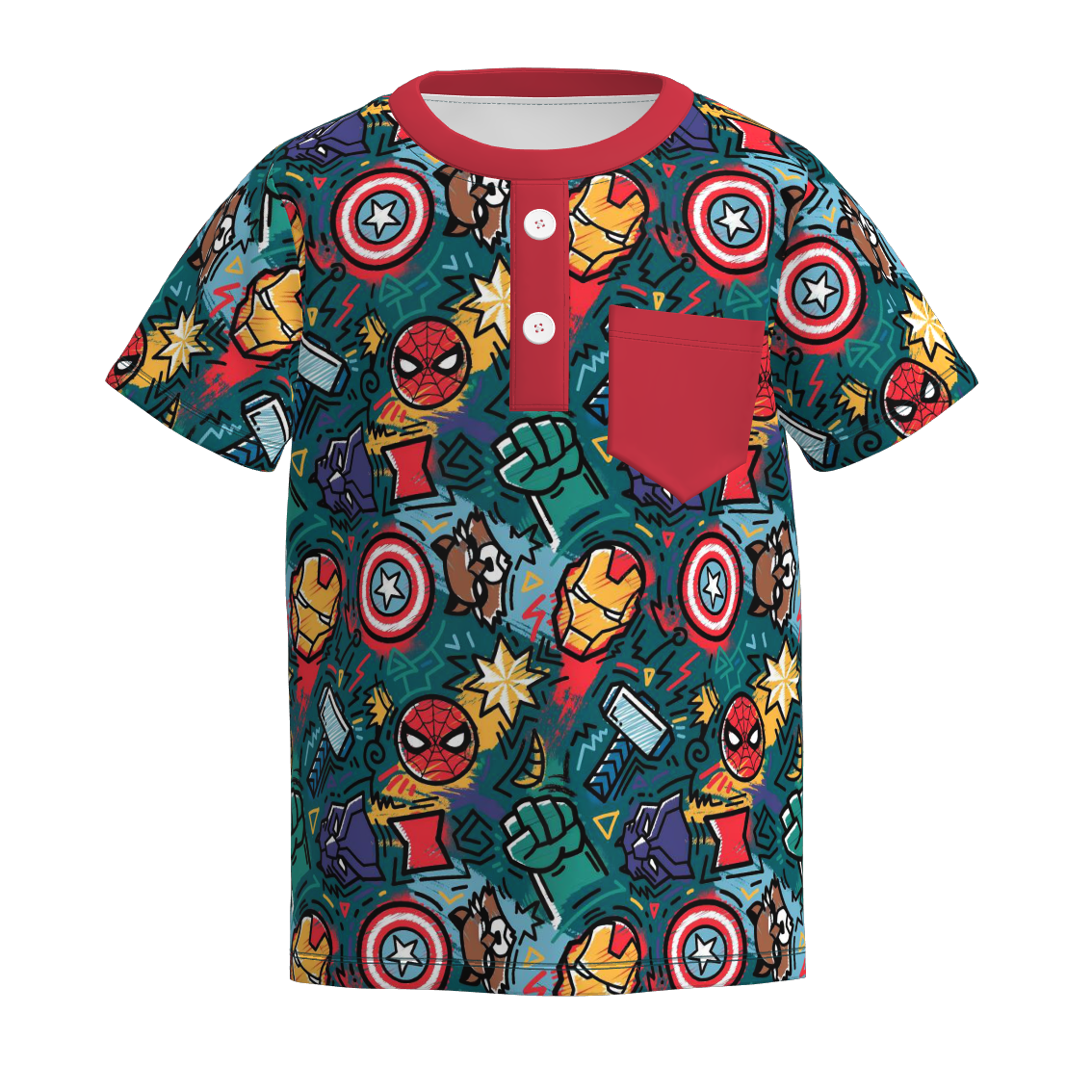 （Pre Order）Boys Spring and Summer Movie Character Print Top