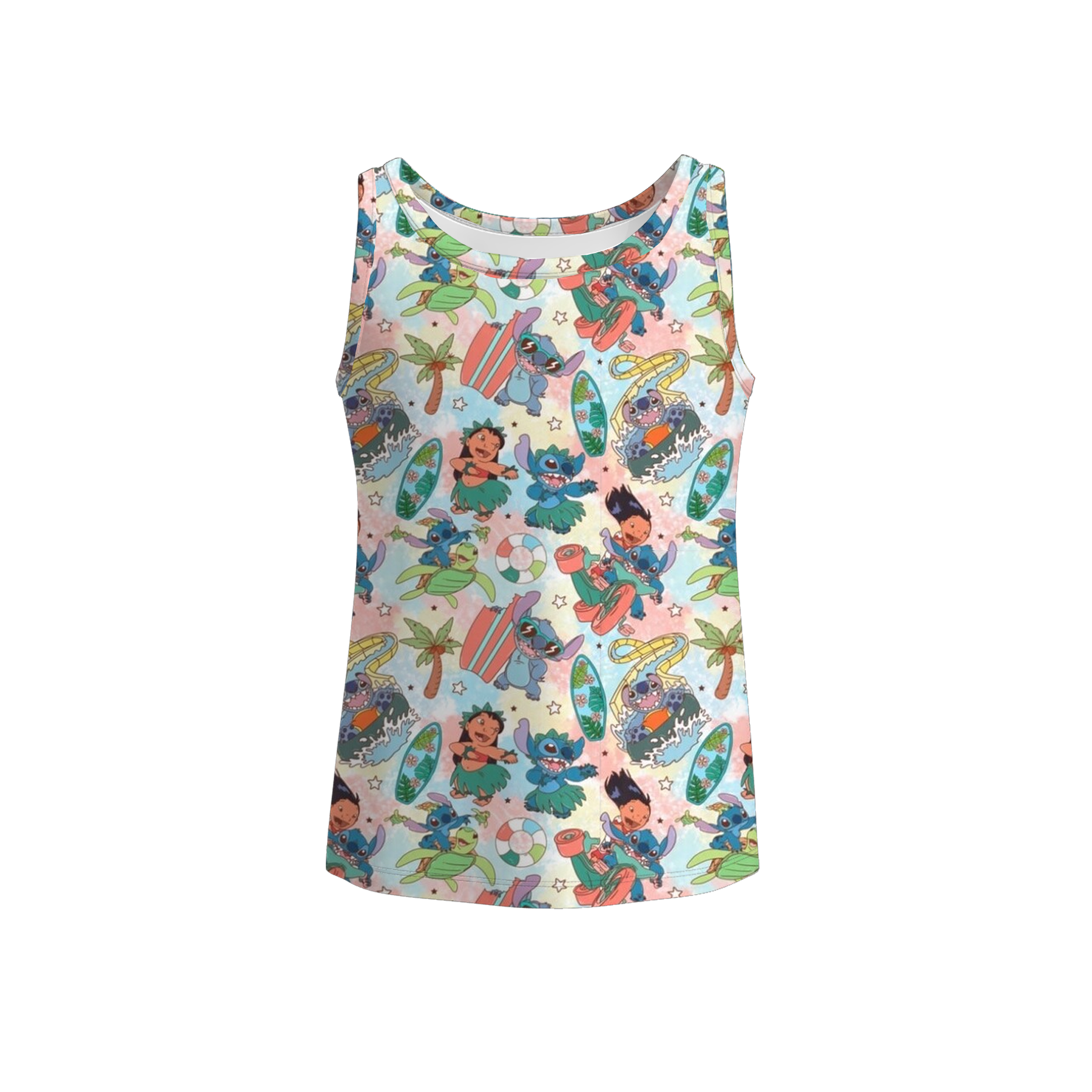 （Pre Order）Siblings Spring and Summer Cartoon Print Dress,Top and Set