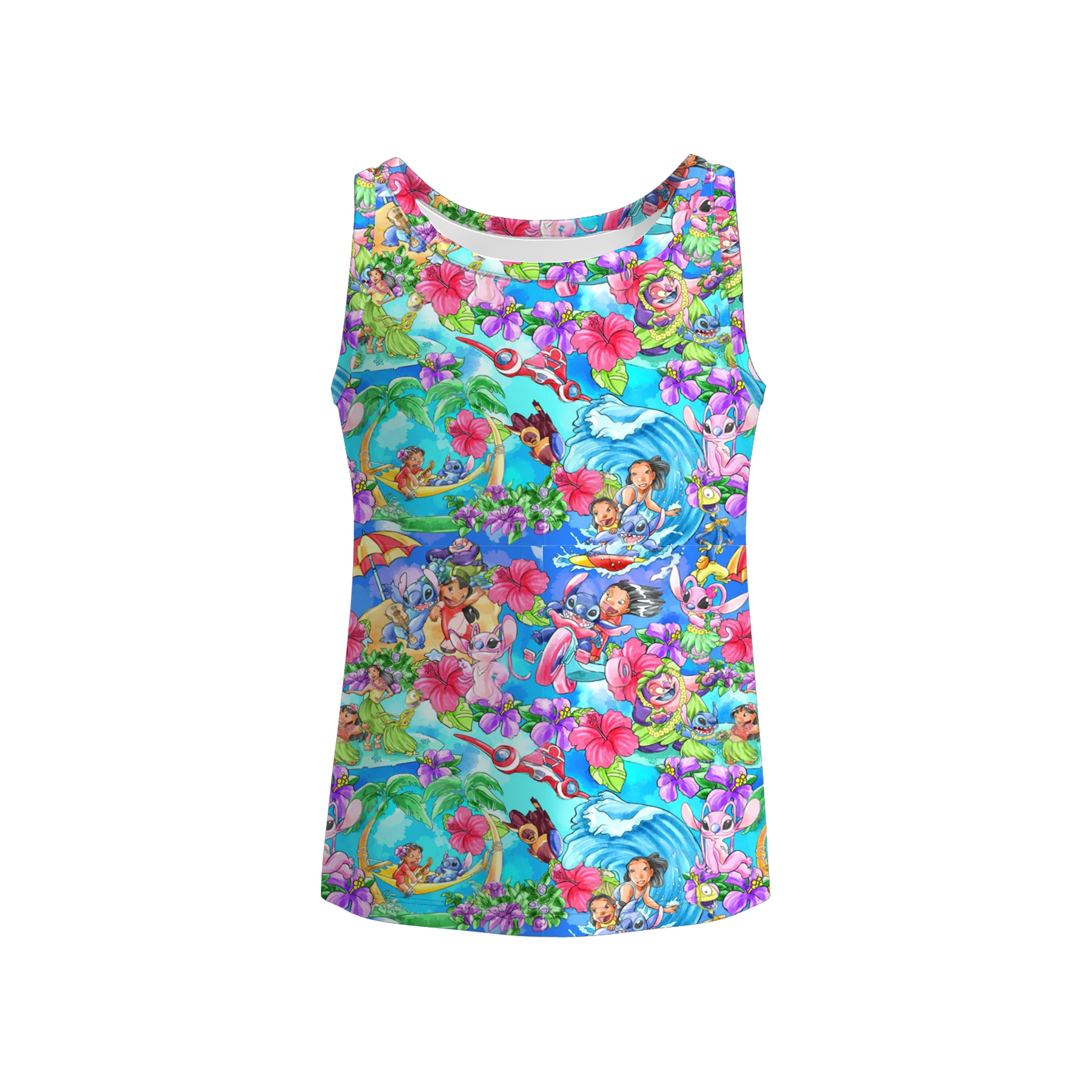（Pre Order）Family Spring and Summer Cartoon Print Dress＆Top