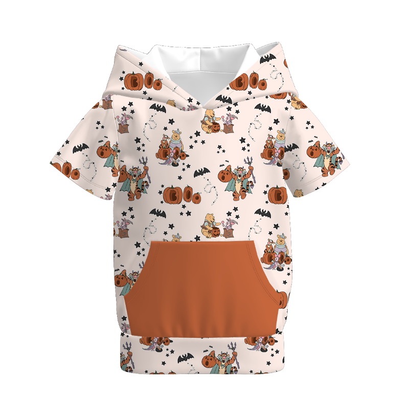 （Pre Order）Boys Halloween Cartoon Print Hoodie
