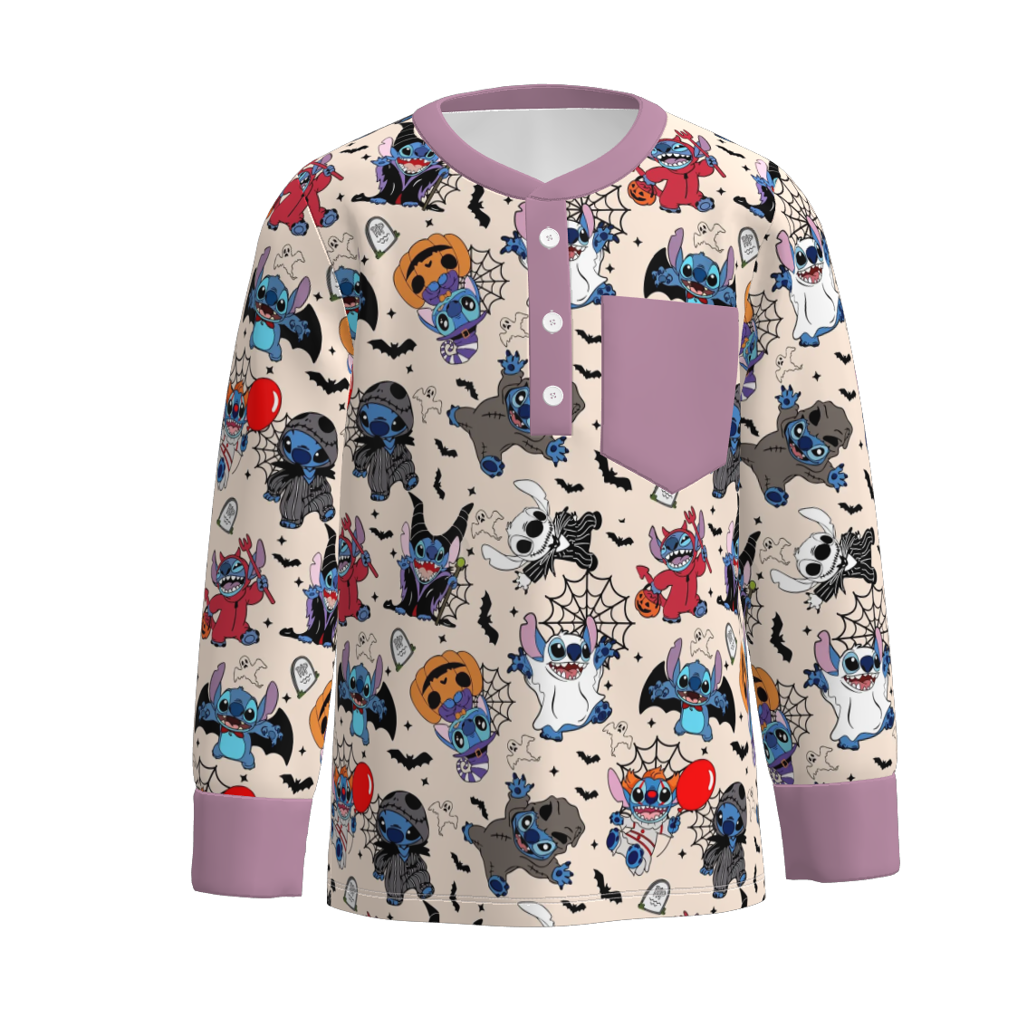 （Pre Order）Family Halloween Cartoon Print Dress,Top＆Romper