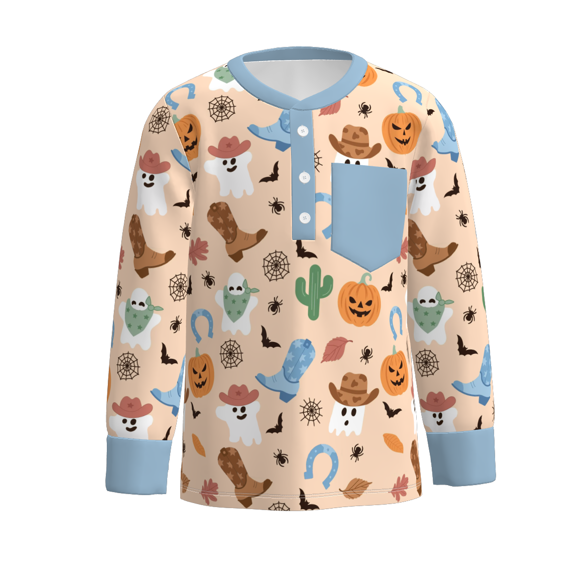 （Pre Order）Family Halloween Cartoon Print Dress,Top＆Romper