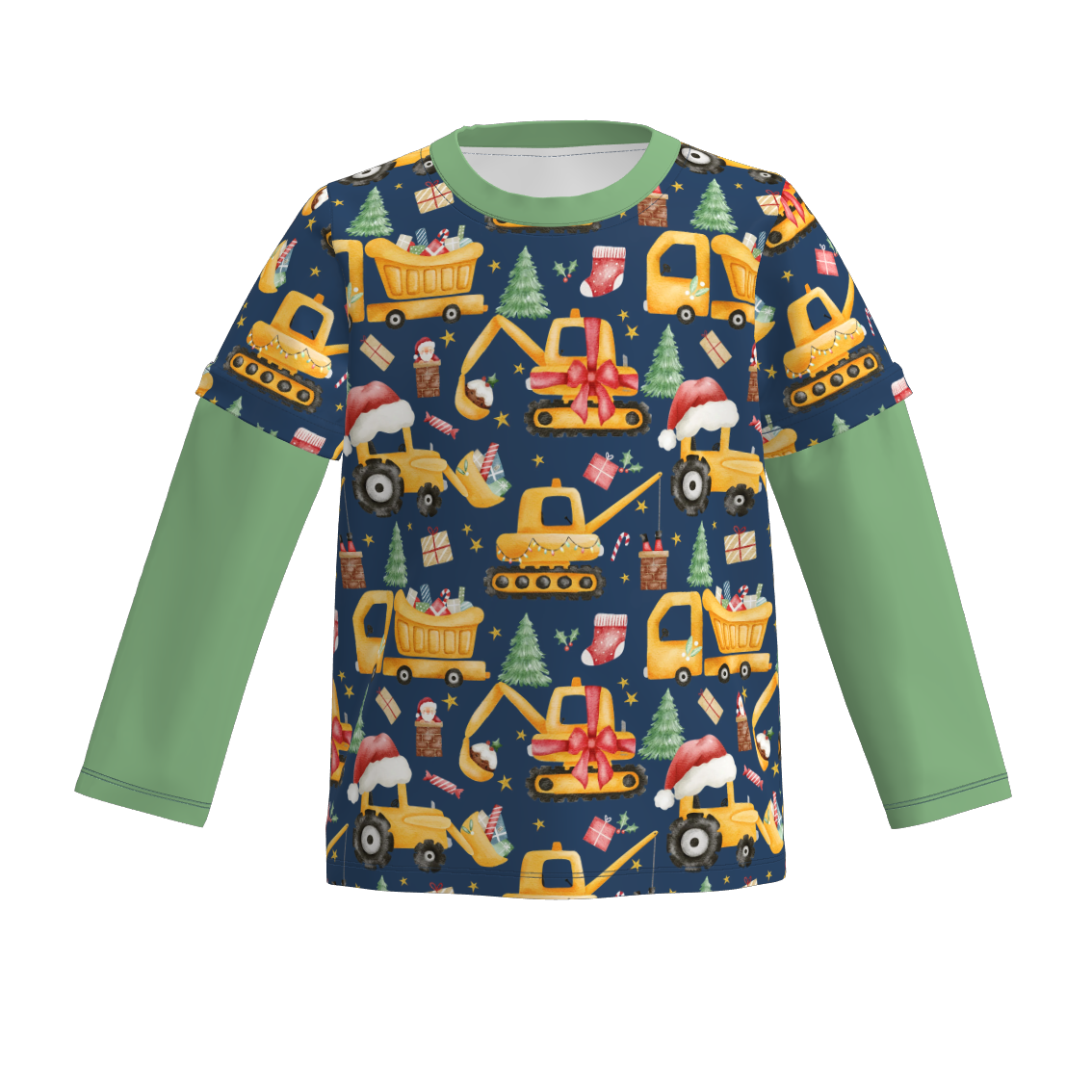 （Pre Order）Brothers Christmas Print Top&Romper