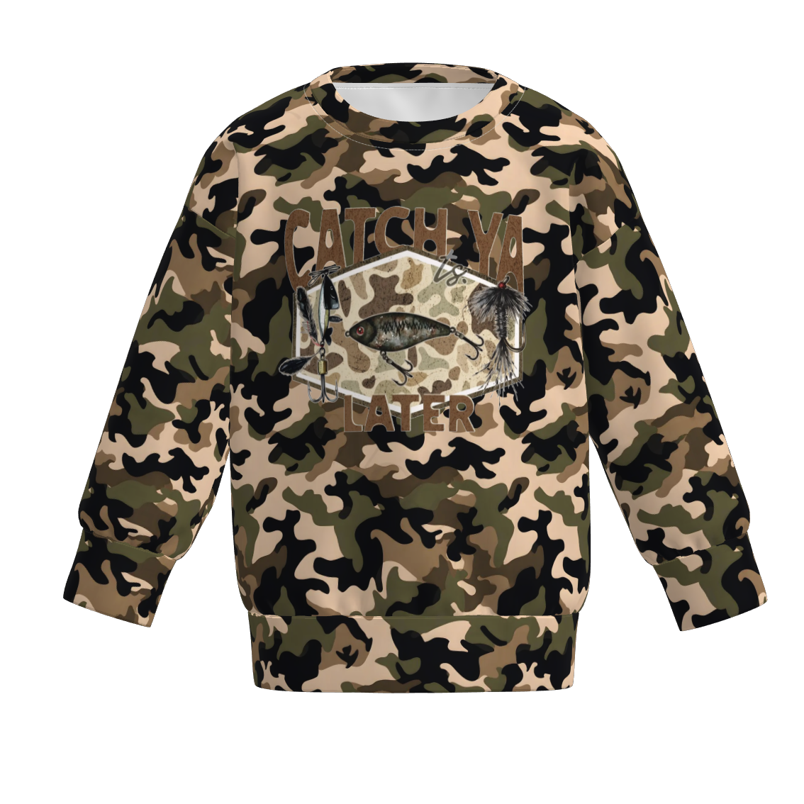 （Pre Order）Family Fall Camouflage Print Sweatshirt