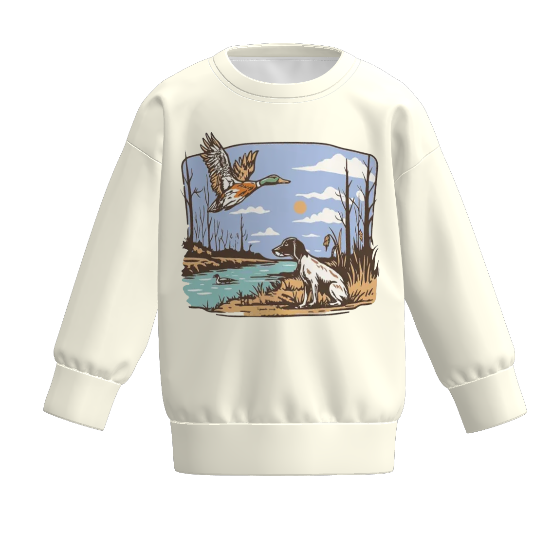 （Pre Order）Family Fall Wild Goose Print Sweatshirt
