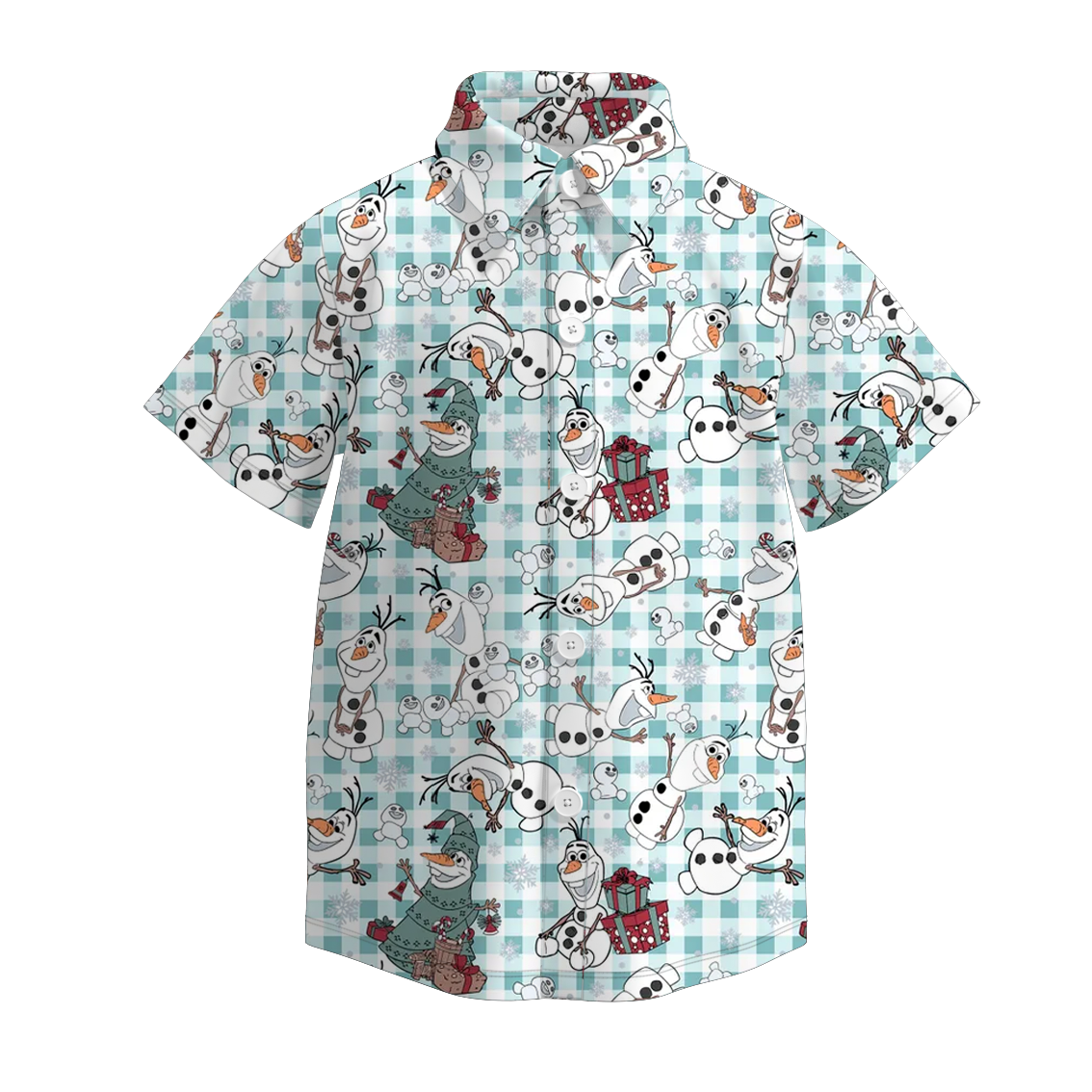 （Pre Order）Boys Christmas Cartoon Print Four-way Stretch Shirt