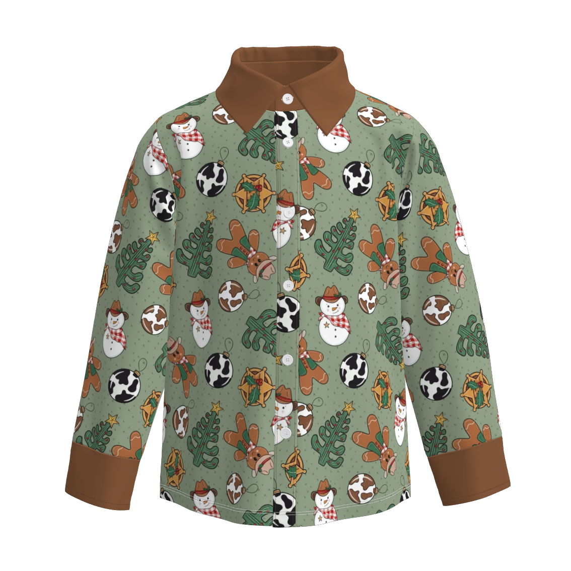 （Pre Order）Brothers Christmas Print Shirt&Romper