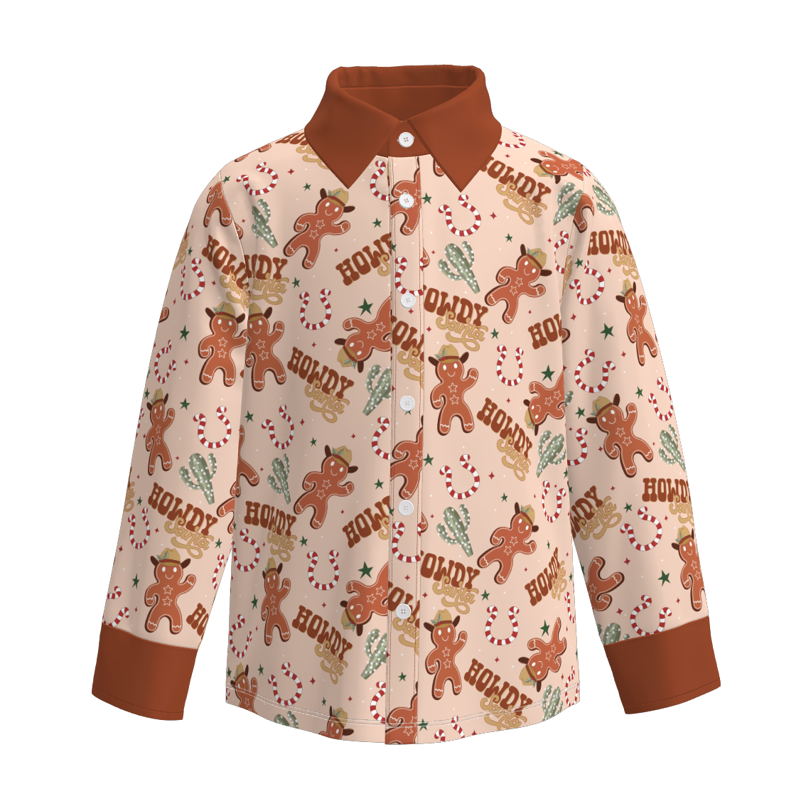 （Pre Order）Brothers Christmas Print Shirt&Romper