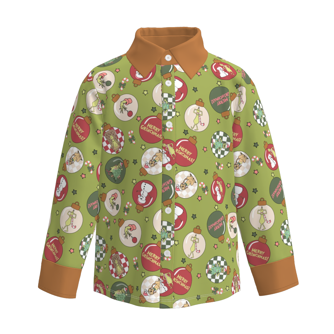 （Pre Order）Brothers Christmas Print Shirt&Romper