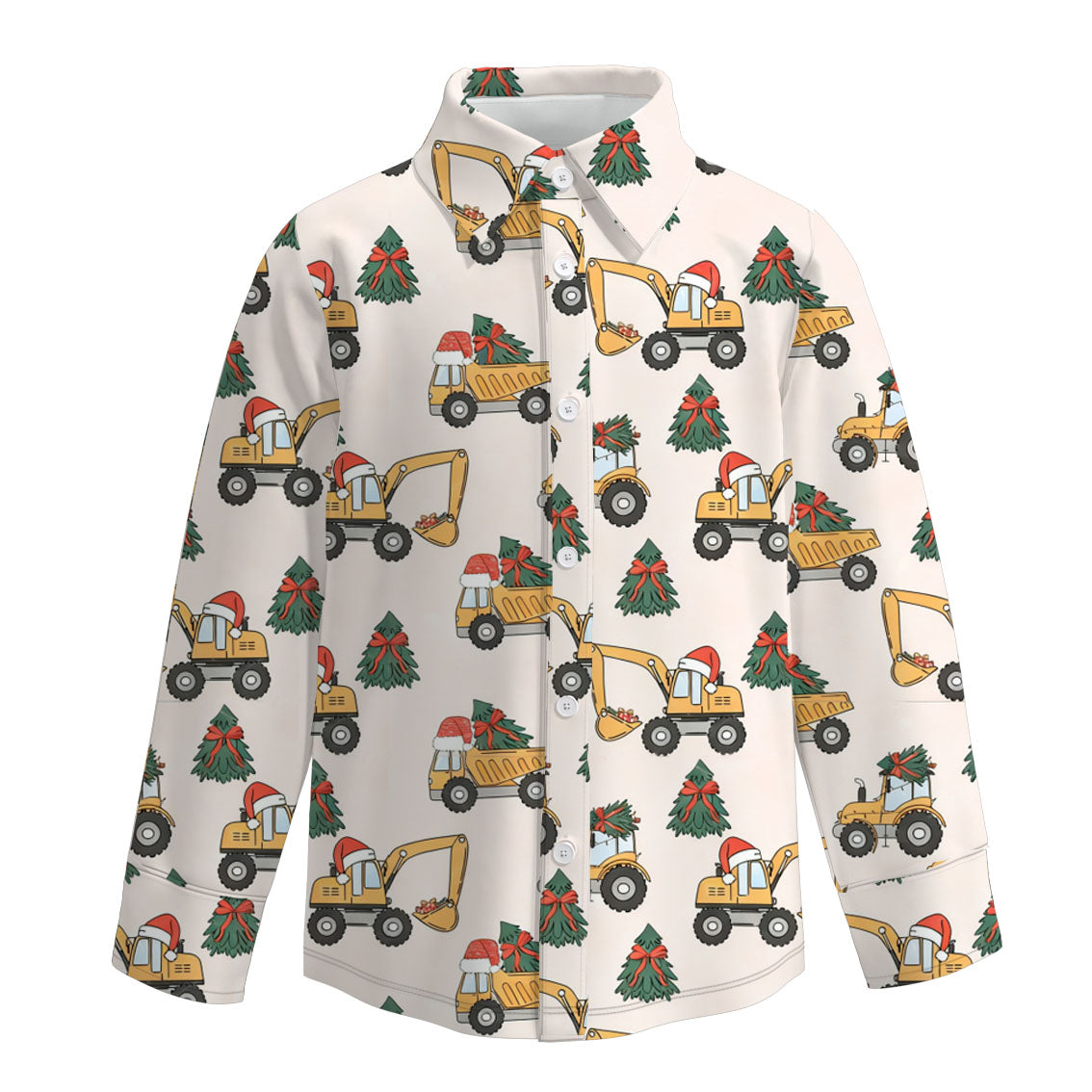 （Pre Order）Boys Fall Print Four-way Stretch Shirt