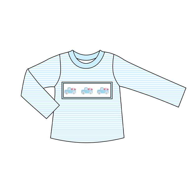 （Pre Order）Siblings Valentine's Day Embroidery Smocked Top,Set&Romper