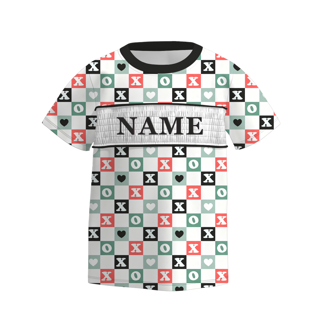 （Pre Order）Brothers Valentine's Day Embroidery Smocked Top＆Romper