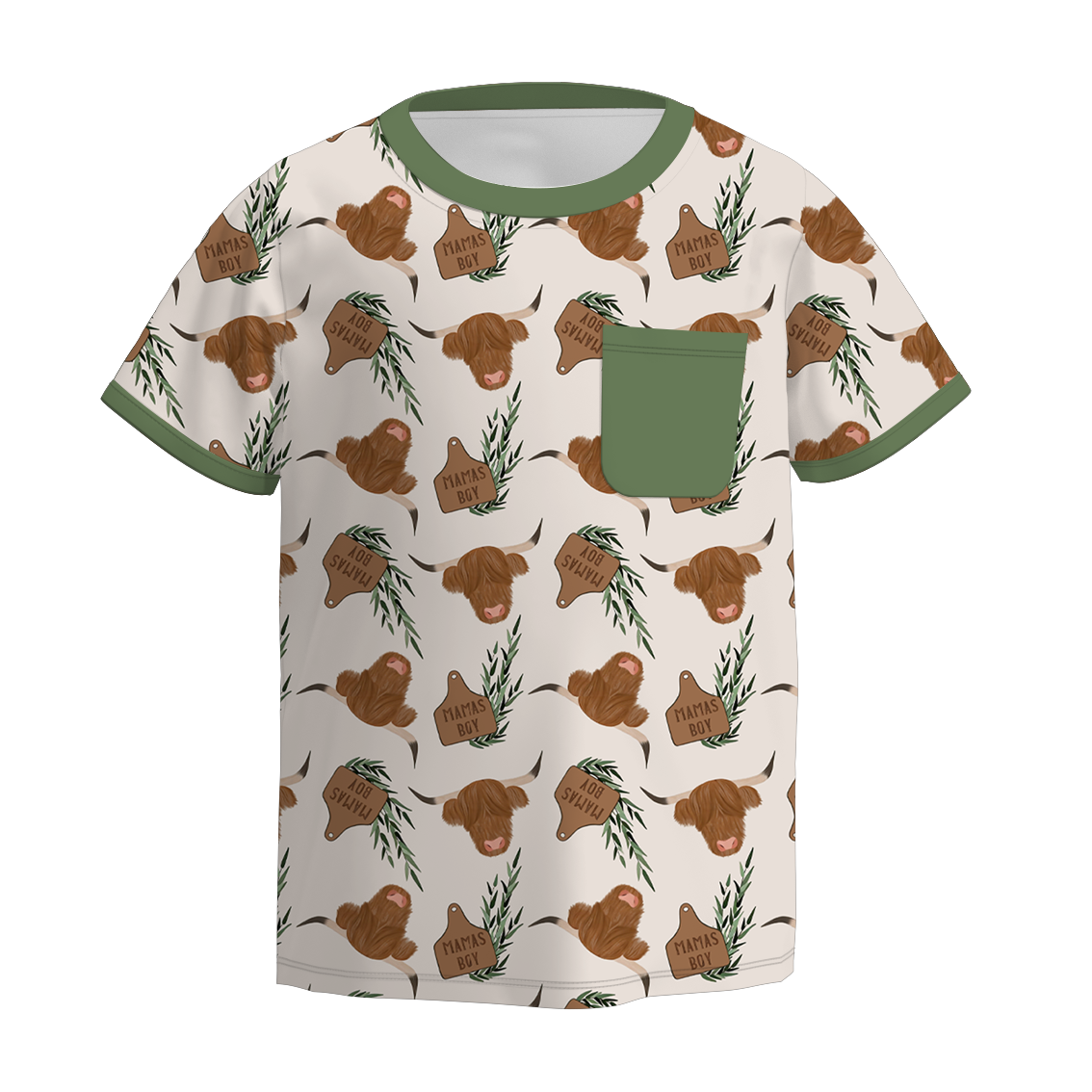 （Pre Order）Brothers MAMA'S BOY Print Set,Top＆Romper
