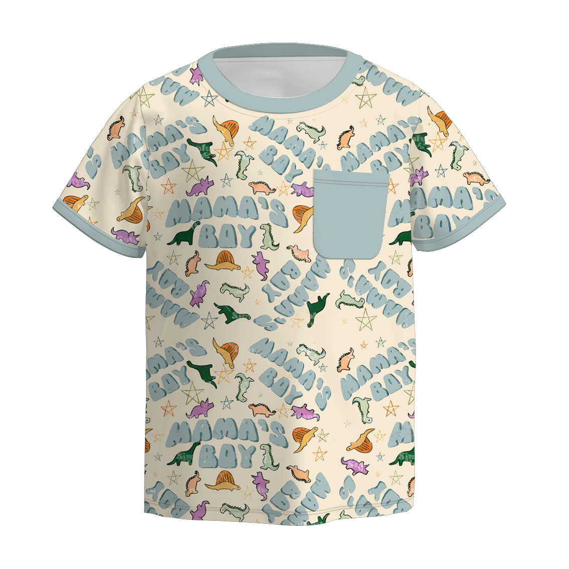 （Pre Order）Brothers MAMA'S BOY Print Set,Top＆Romper