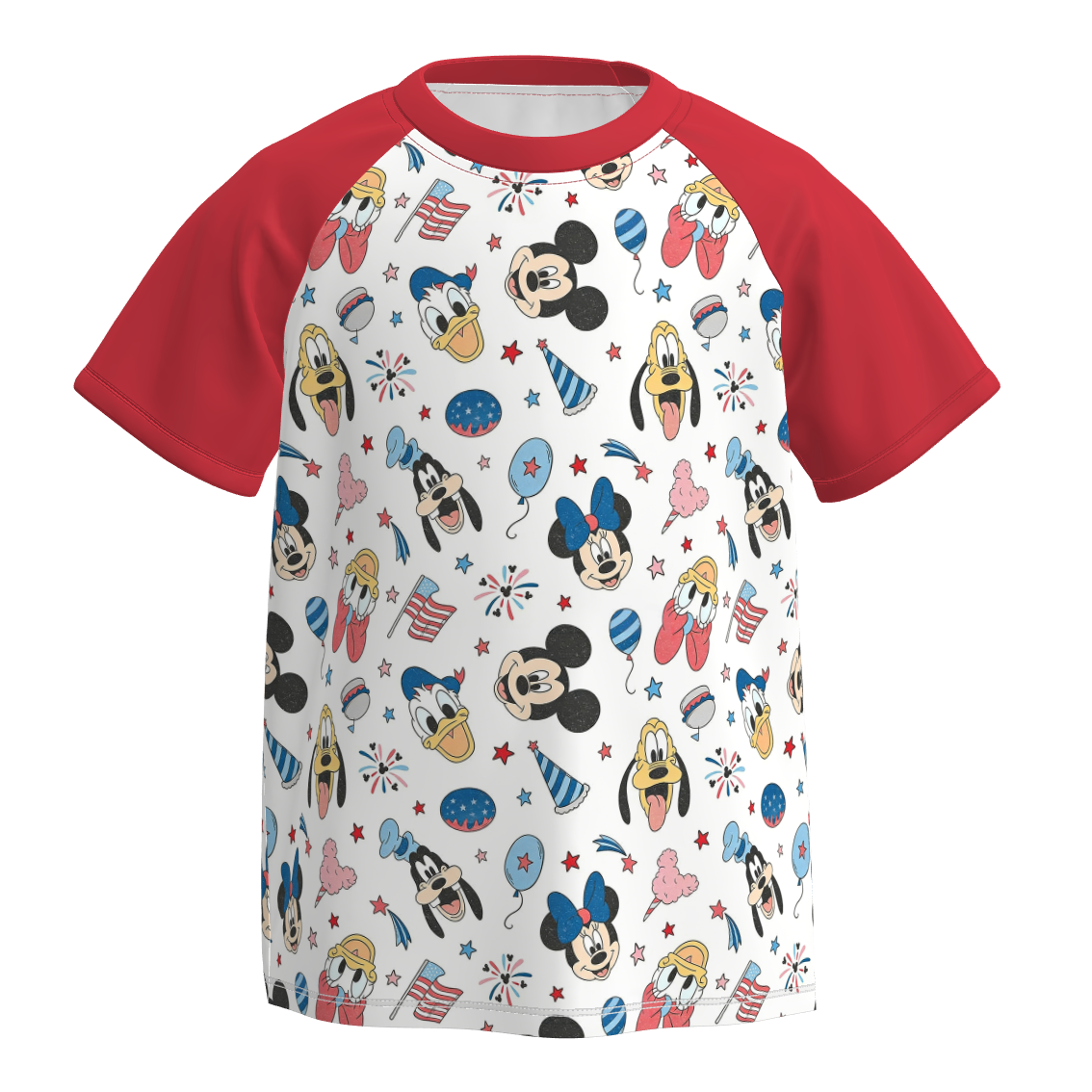 （Pre Order）Boys Patriotic Cartoon Print Top