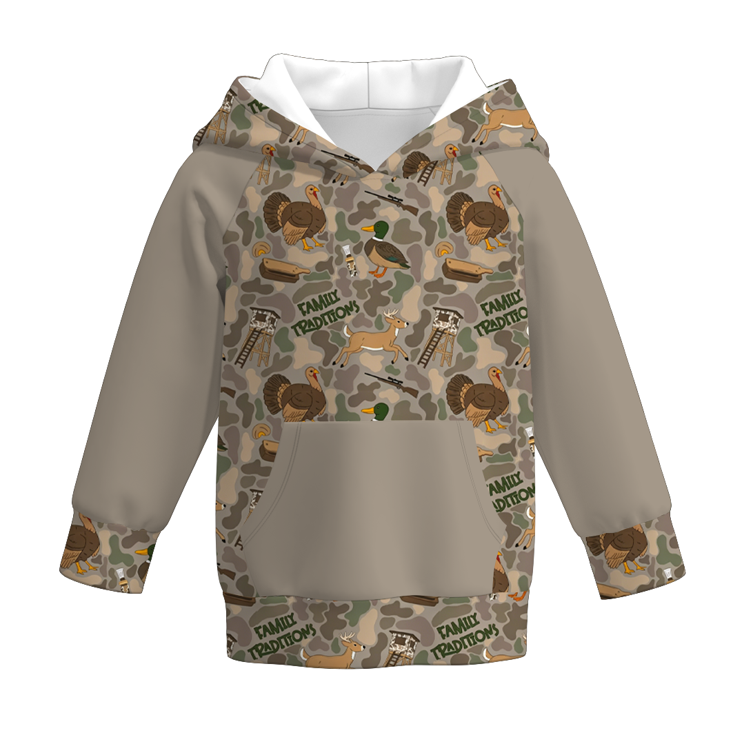（Pre Order+Prepack Zone）Brothers Fall Hunting Print Top,Set&Romper