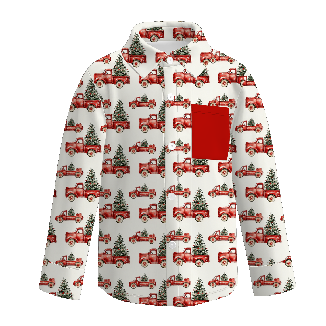 （Pre Order）Family Christmas Print Four-way Stretch Shirt