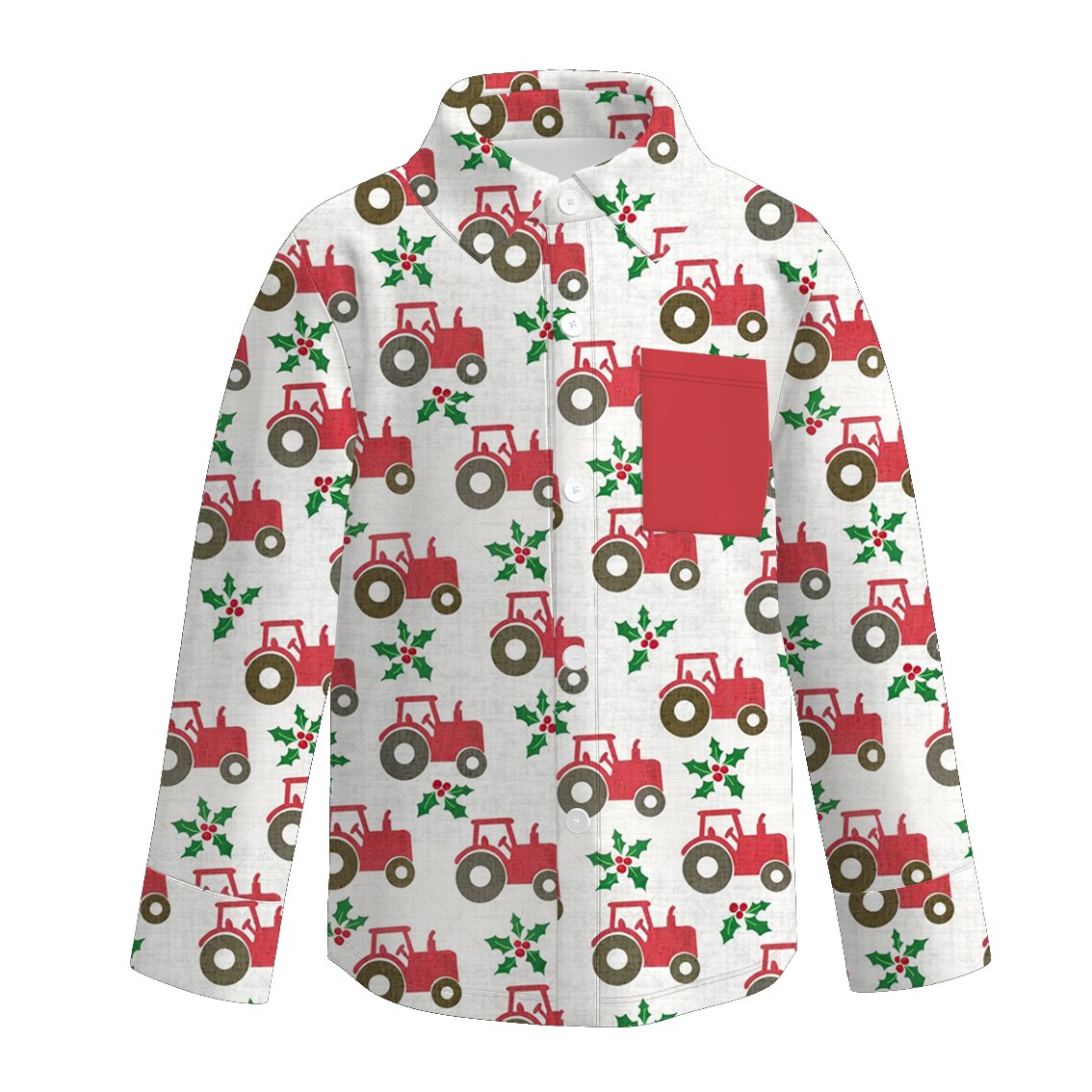 （Pre Order）Family Christmas Print Four-way Stretch Shirt