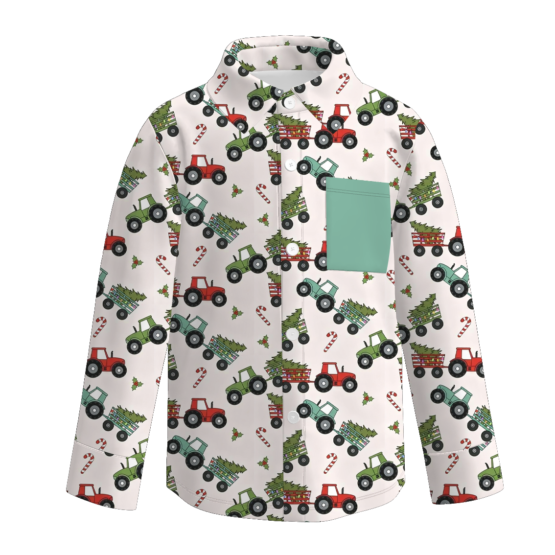 （Pre Order）Family Christmas Print Four-way Stretch Shirt