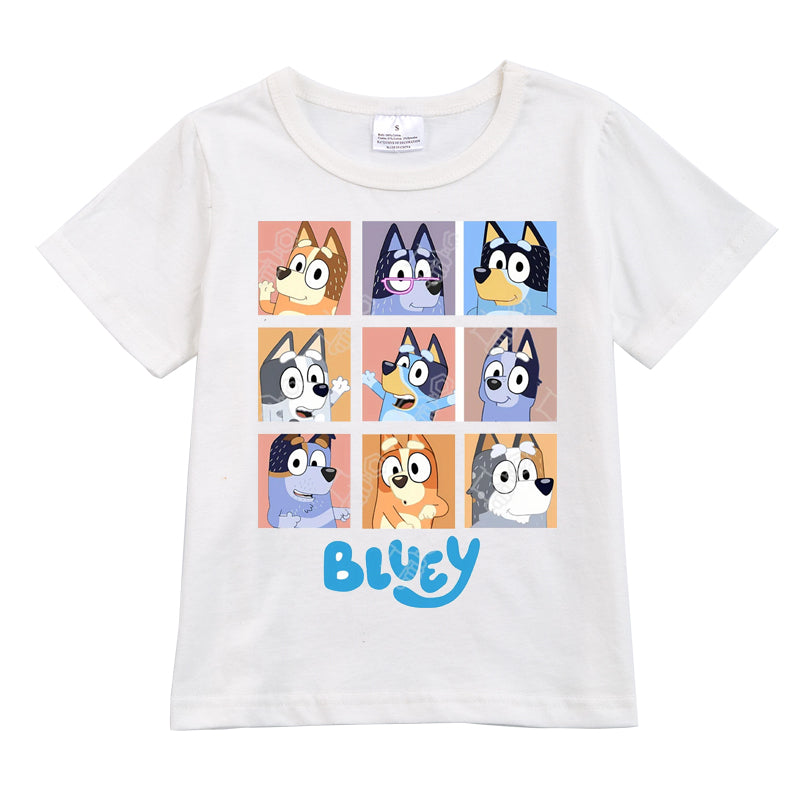 (Pre Order)Exclusived Summer Girls' Cartoon Printed Cotton T-Shirts