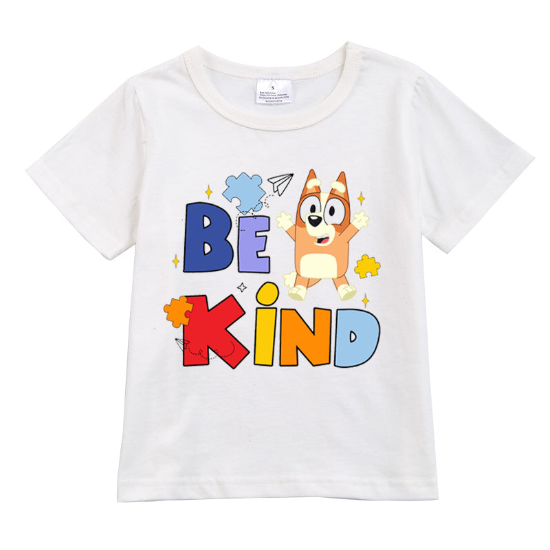 (Pre Order)Exclusived Summer Girls' Cartoon Printed Cotton T-Shirts