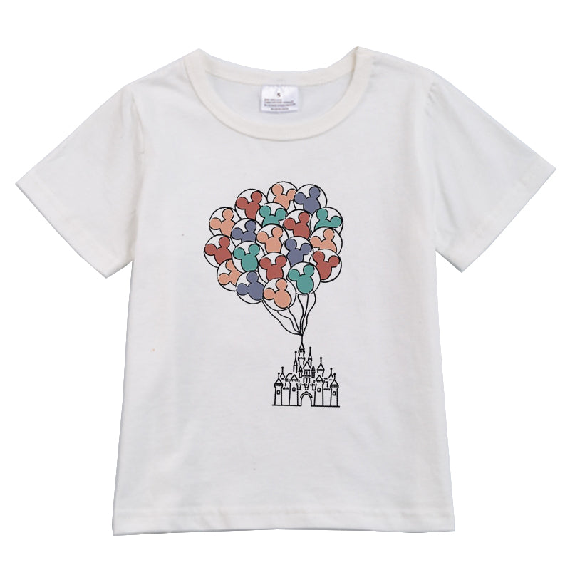 (Pre Order)Summer Girls Micky Mouse Short Sleeves T-Shirts