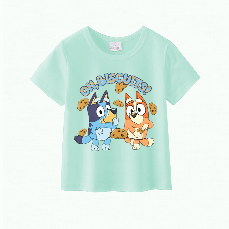 （Pre Order）Girls Cartoon Printed Short Sleeves T-Shirts