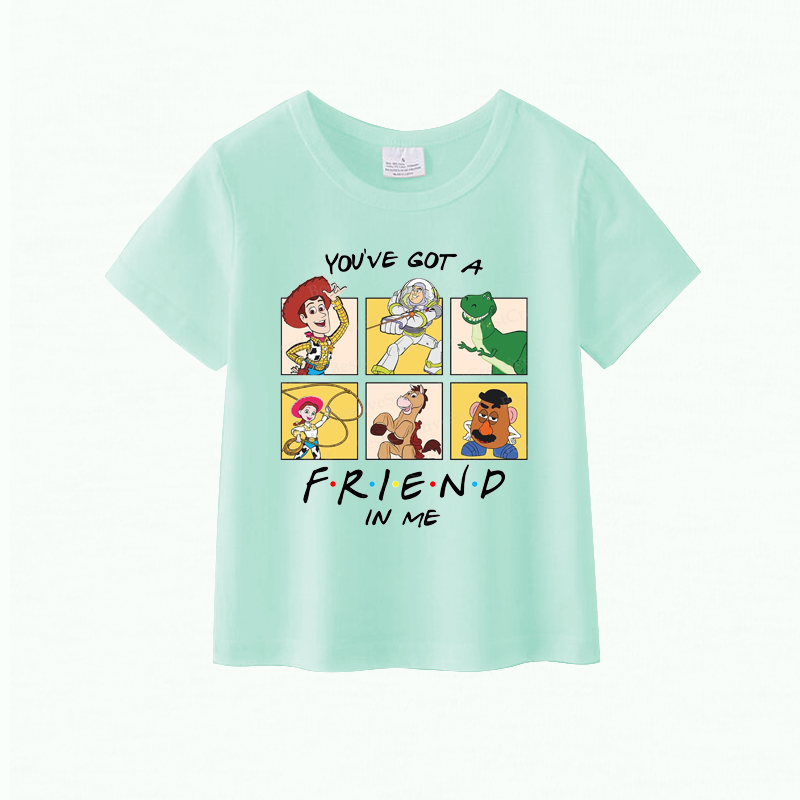 （Pre Order）Girls Cartoon Printed Short Sleeves T-Shirts