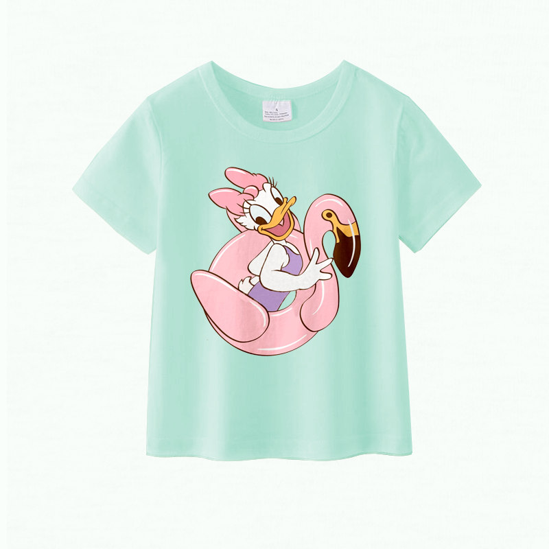 （Pre Order）Girls Mint Cartoon Printed Short Sleeves T-Shirts