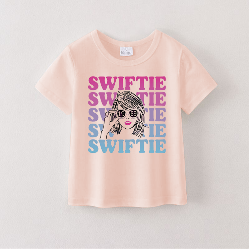 (Pre Order)Girls Cartoon Printed Short Sleeves T-Shirts