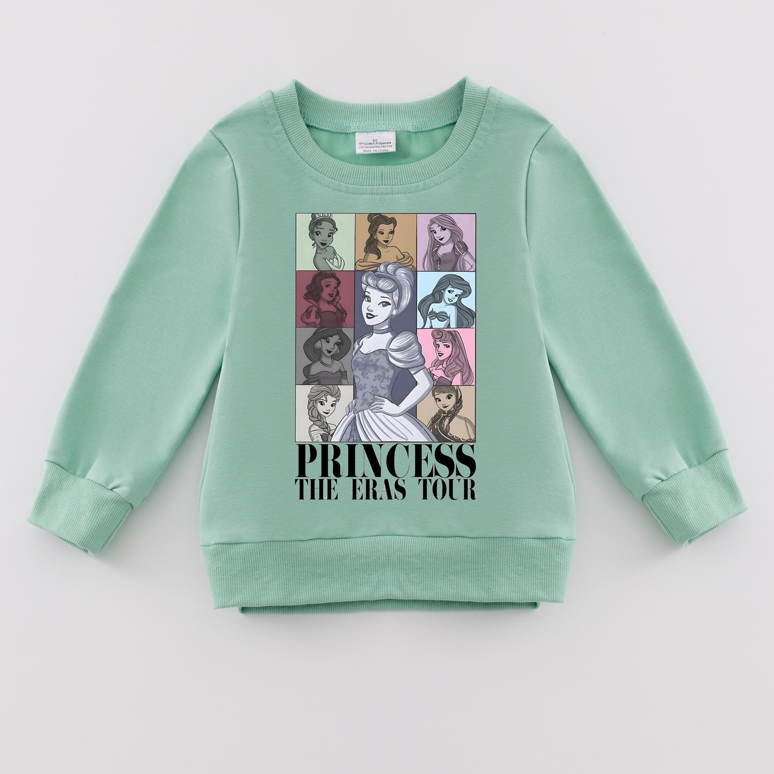 （Pre Order）Girls Fall Cartoon Print Sweatshirt