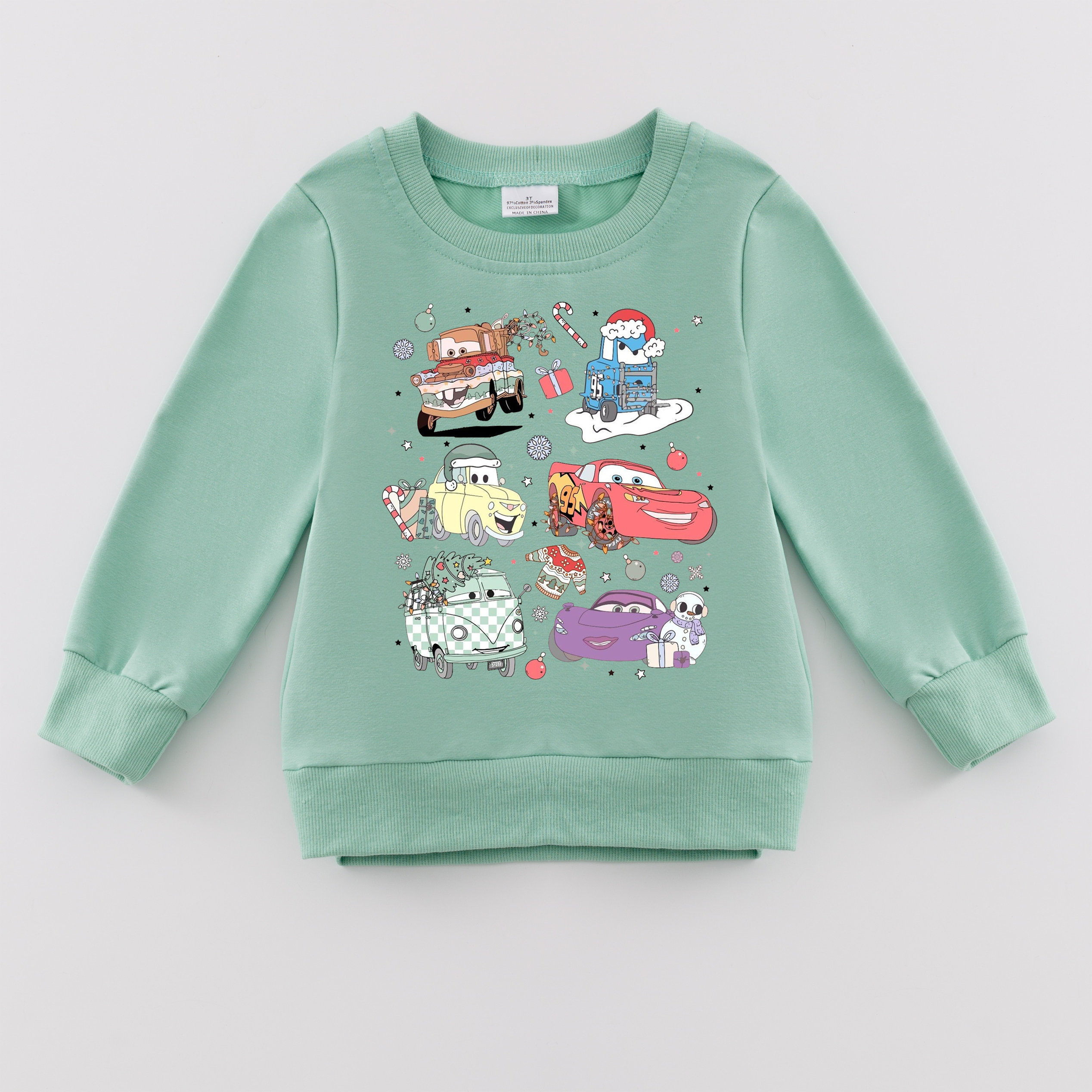 （Pre Order）Girls Fall Cartoon Print Sweatshirt