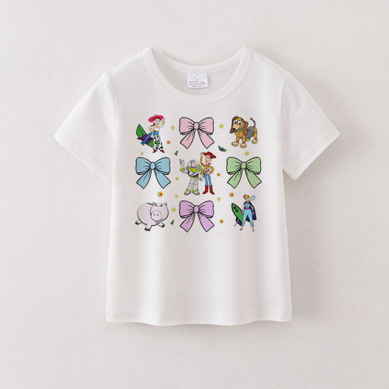 （Pre Order）Girls Spring and Summer Cartoon Print Top