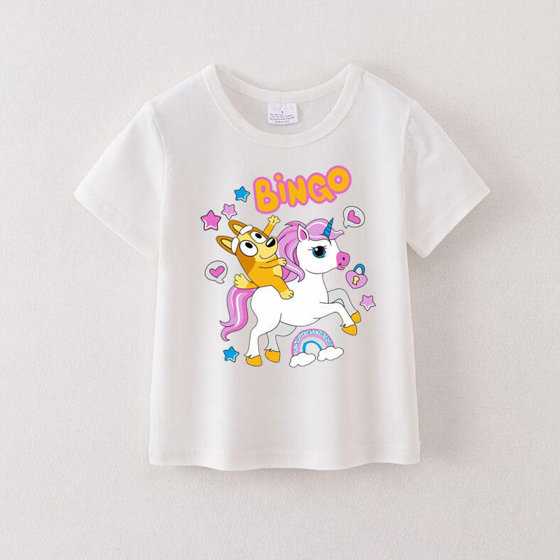 （Pre Order）Girls Spring and Summer Cartoon Print Top
