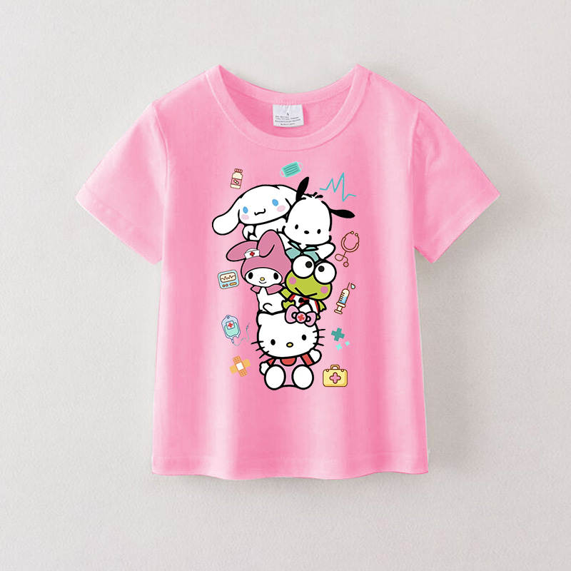 （Pre Order）Girls Spring and Summer Cartoon Print Top